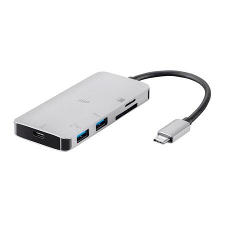 Monoprice Consul Series USB-C 5G Hub Adapter with 2-Port USB 3.0_ SD/MicroSD Rea 34182